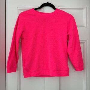 DUDLEY STEPHENS Girls Pullover Pink Fleece Neon Pink Size Large